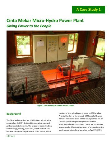 Cinta Mekar Micro-Hydro Power Plant