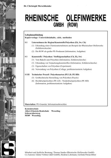 Rheinische OlefinwerkeGmbH (ROW) - Portal Schule Wirtschaft