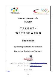 Talentwettbewerb Badminton - Jugend Trainiert für Olympia