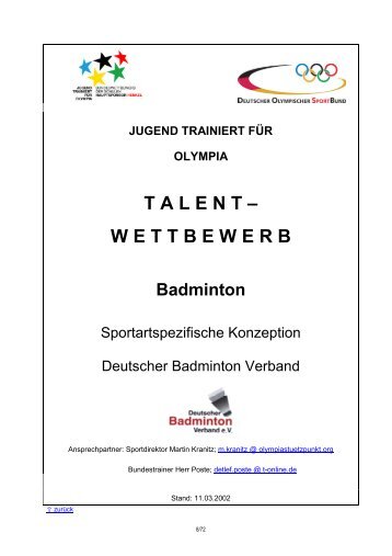 Talentwettbewerb Badminton - Jugend Trainiert für Olympia