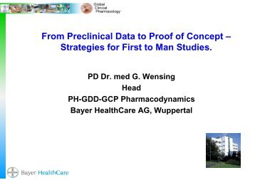 From Preclinical Data to Proof of Concept – Strategies for ... - AGAH
