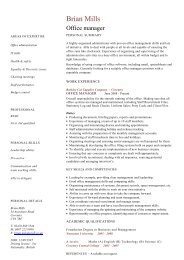 office manager CV template - Dayjob