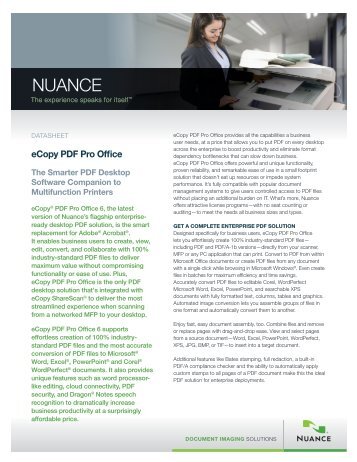 eCopy PDF Pro Office - Nuance