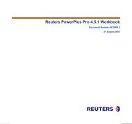Reuters PowerPlus Pro 4.5.1 Workbook - News
