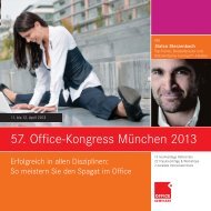 57. Office-Kongress München 2013 - OFFICE SEMINARE
