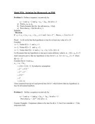 Math 2534 Solution for Homework on PMI