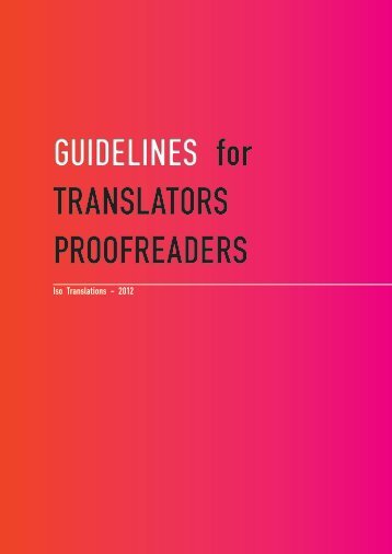 Guidelines for Translators & Proofreaders - v1.1. - ISO Translations ...