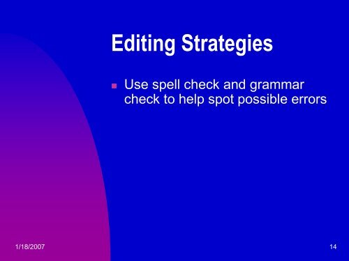 Editing for Clarity and Proofreading for Correctness