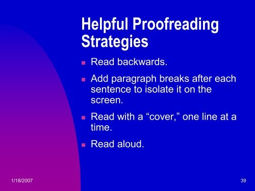 Editing for Clarity and Proofreading for Correctness