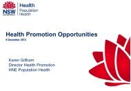 Health Promotion Opportunities - Hunter New England Health