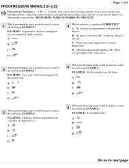 Proofreader Marks Test - Cleveland County Schools