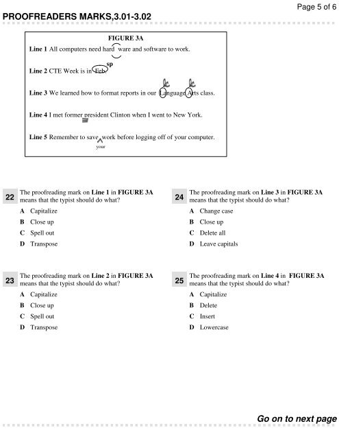 Copy Editing Marks Chart