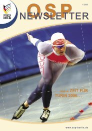 Newsletter 1-2005 - Olympiastützpunkt Berlin