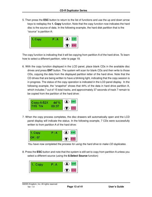 CD-R Duplicator User's Guide - Kingdom