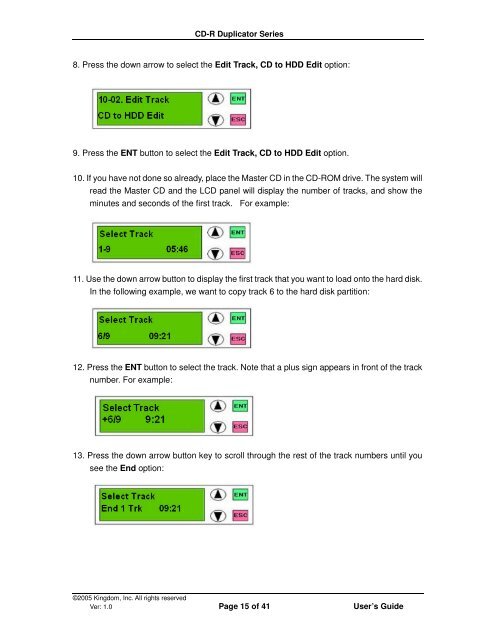CD-R Duplicator User's Guide - Kingdom