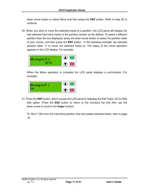 CD-R Duplicator User's Guide - Kingdom