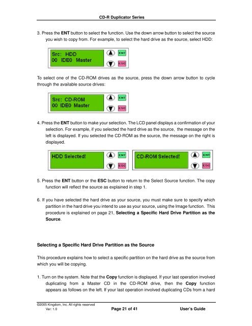 CD-R Duplicator User's Guide - Kingdom