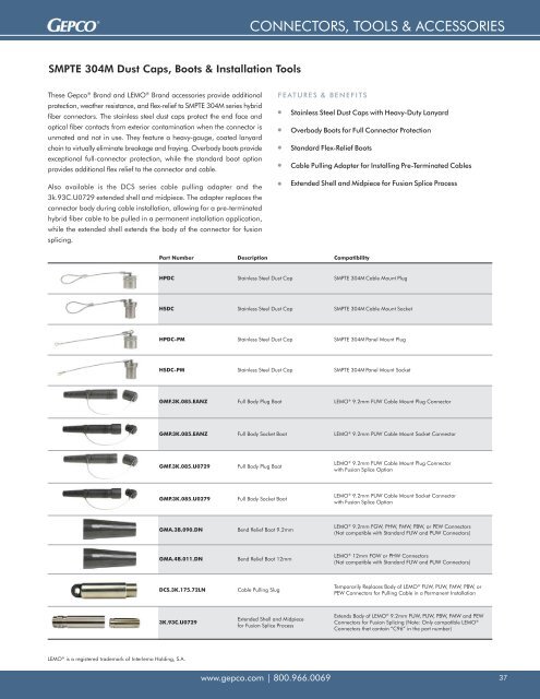 FIBER SYSTEM SOLUTIONS - Gepco