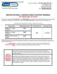 BRITISH NATIONAL OVERSEAS (BNO ... - Travel Visa Pro
