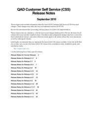 QAD Customer Self Service Release Notes - QAD.com