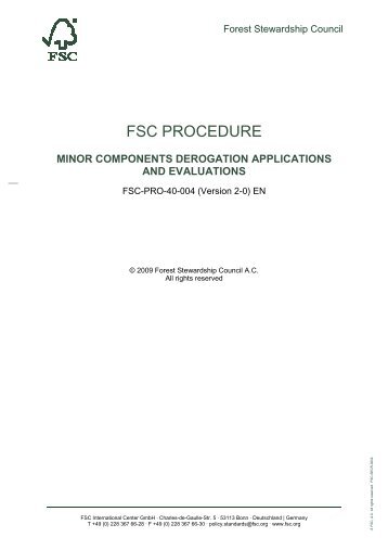 FSC-PRO-40-004 V2-0 EN_Minor components ... - NEPCon