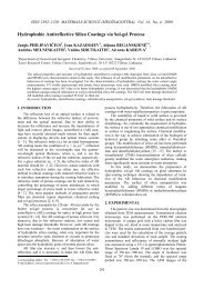 Hydrophobic Antireflective Silica Coatings via Sol-gel Process - KTU