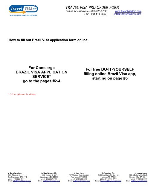 How to fill out Brazil Visa application form - Travel Visa Pro