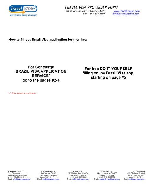 How To Fill Out Brazil Visa Application Form Travel Visa Pro