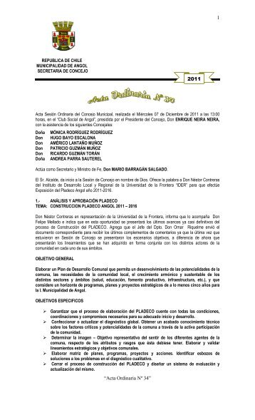 Acta Concejo Municipal N° 34 - Angol