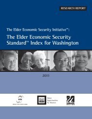 The Elder Economic Security Standard™ Index for Washington