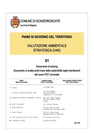 2. gli esiti delle prime consultazioni - Comune di Scanzorosciate