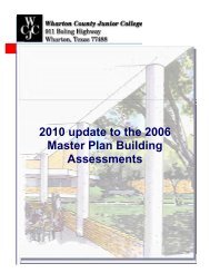 2010 Building Assessment Updates - Wharton County Junior College