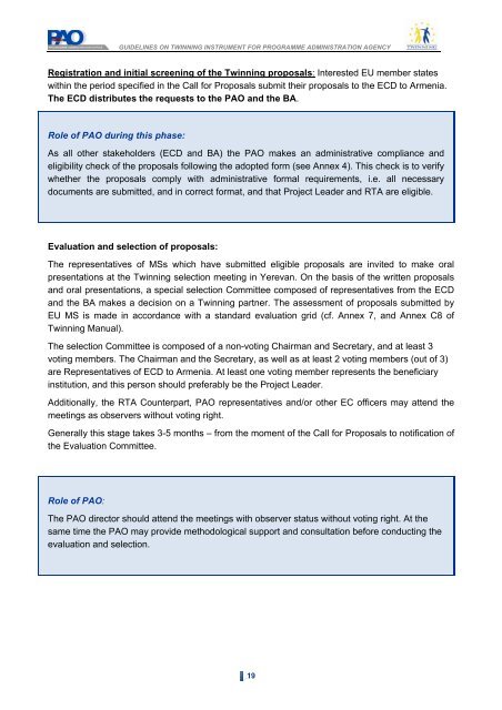 1.2. institutional framework of twinning operations in armenia - PAO