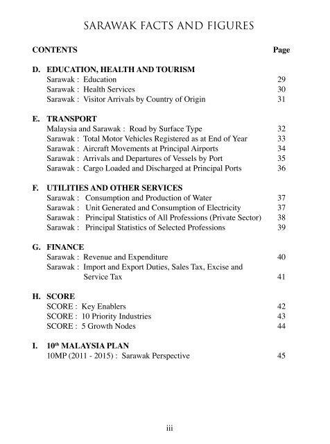 Facts and Figures 2011 - Sarawak State Planning Unit