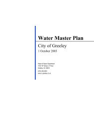 Water Master Plan - City of Greeley