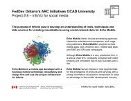 FedDev Ontario's ARC Initiatives OCAD University Project # 8 ...