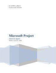 Microsoft Project – osnovne upute - Građevinski fakultet - Sveučilište ...