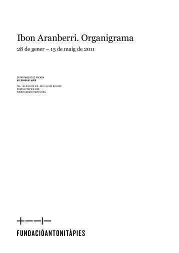 Ibon Aranberri. Organigrama - Fundació Antoni Tàpies