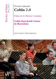 Dossier educatiu Cobla 2.0.indd - Palau de la Música