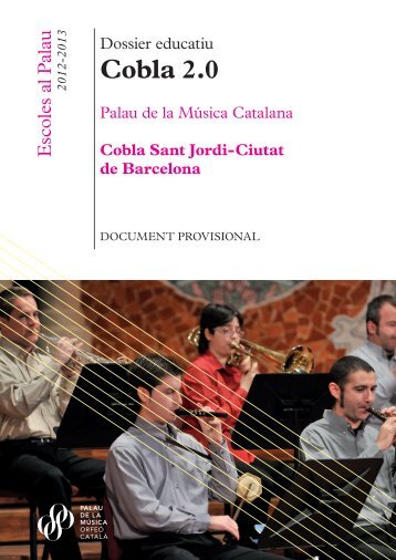 Dossier educatiu Cobla 2.0.indd - Palau de la Música