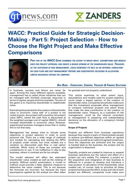 WACC: Practical Guide for Strategic Decision- Making - Part 5 ...