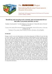 Conservation of Biodiversity and Ecosystem Services in ... - Rubicode