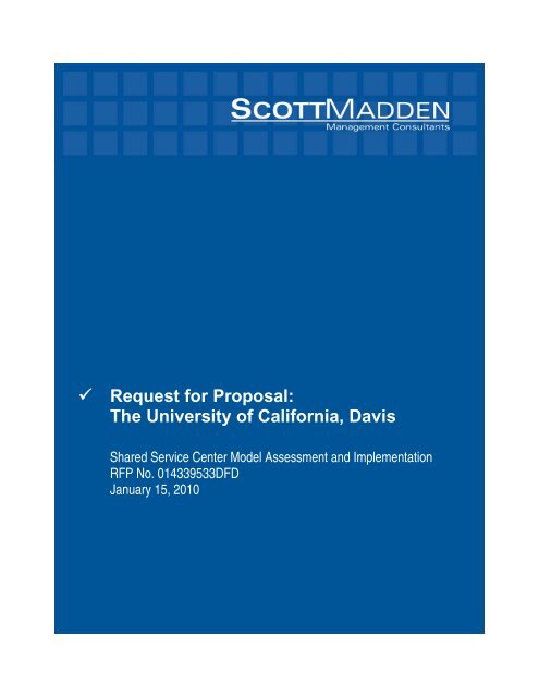 Request for Proposal: The University of California, Davis