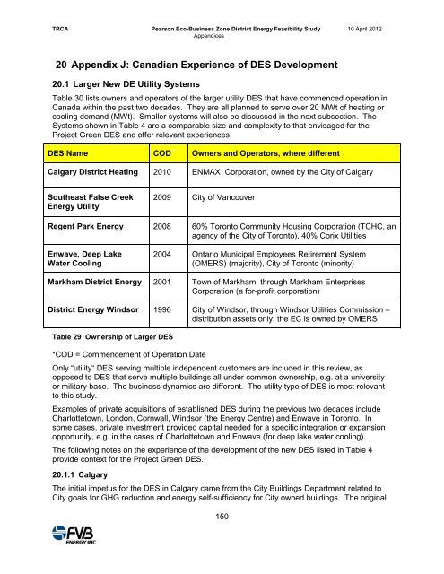 Project Green District Energy Feasibility Study - Partners in Project ...