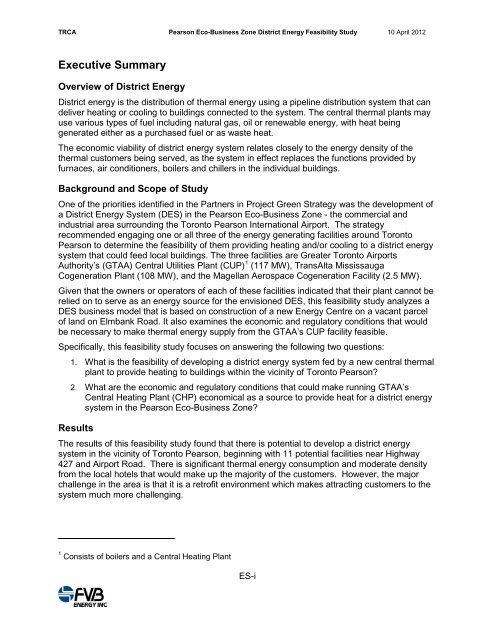 Project Green District Energy Feasibility Study - Partners in Project ...