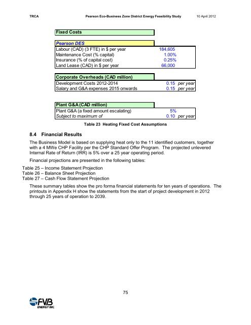 Project Green District Energy Feasibility Study - Partners in Project ...