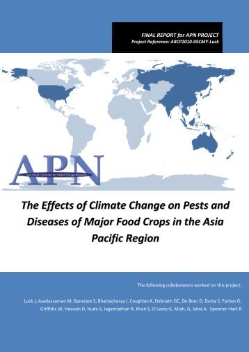 Effects of Climate Change on Pests and Diseases - Asia-Pacific ...