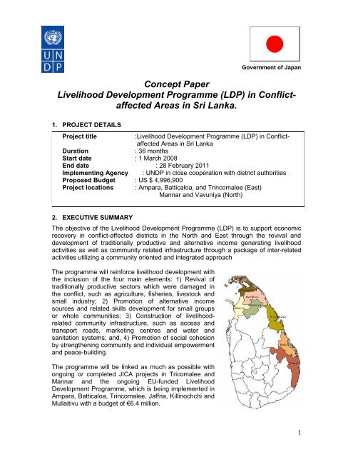 Concept Paper Livelihood Development Programme (LDP ... - UNDP