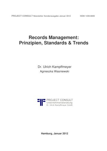 Records Management: Prinzipien, Standards & Trends
