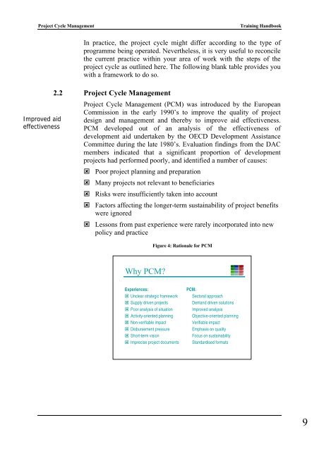 Project Cycle Management Training Handbook - CFCU